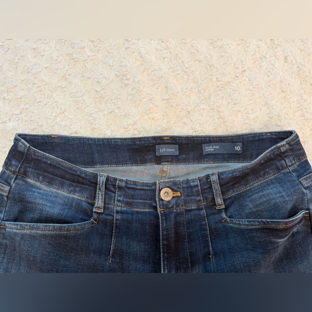 J Jill High-Rise Wide-Leg Jeans Size 10 Tall - Picture 6 of 6